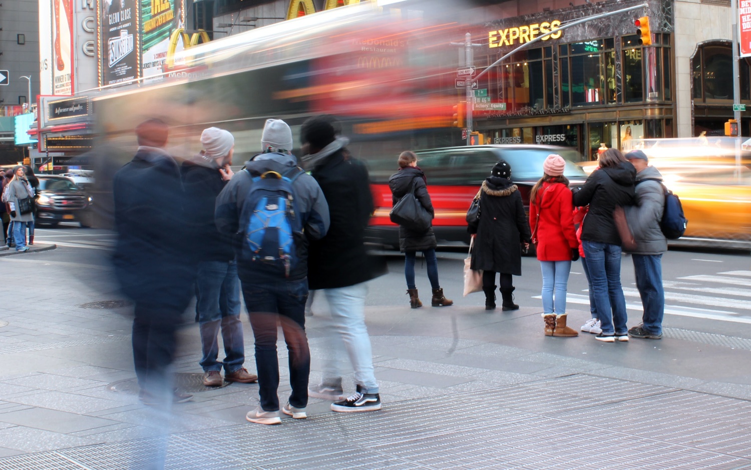 pedestrians in street